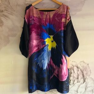 Tibi Asian inspired silk sheath dress